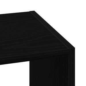 Stapelbares Bücherregal, Schwarz Eichen-Optik, 30x30x80 cm