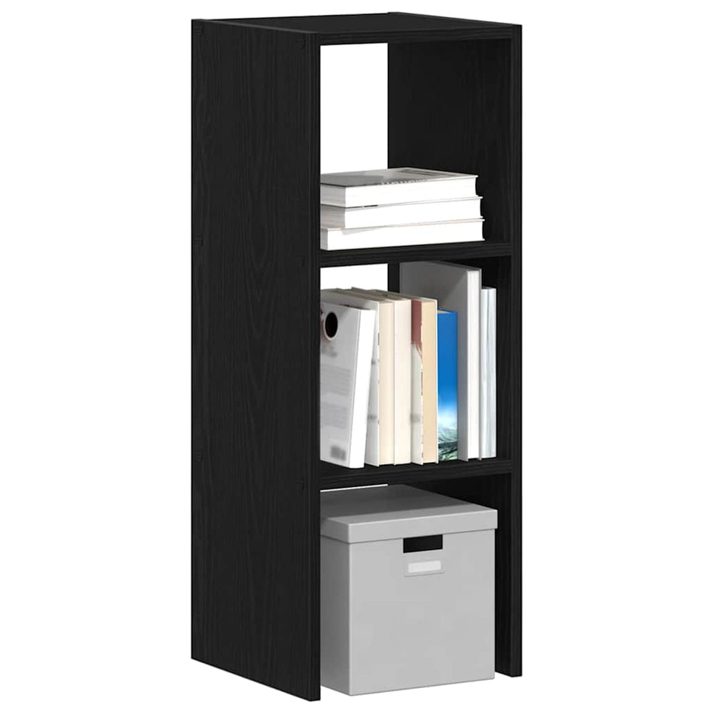 vidaXL Stackable Bookcase Black Oak Look 30x30x80 cm