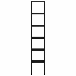 Stapelbare Bücherregale, 2er-Set, Schwarz/Eiche