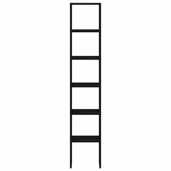 Stapelbare Bücherregale, 2er-Set, Schwarz/Eiche