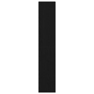 Stapelbare Bücherregale, 2er-Set, Schwarz/Eiche