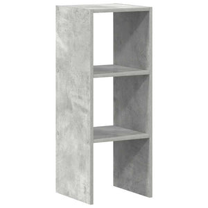 vidaXL Étagère à livres empilable gris béton 30x30x80 cm Bois d'ingénierie