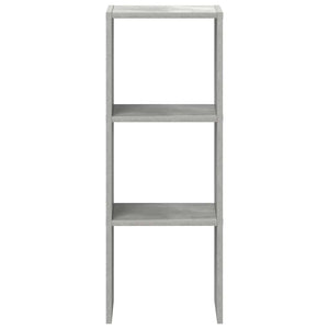 vidaXL Étagère à livres empilable gris béton 30x30x80 cm Bois d'ingénierie