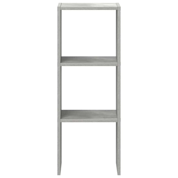 vidaXL Étagère à livres empilable gris béton 30x30x80 cm Bois d'ingénierie