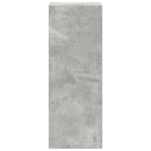 vidaXL Étagère à livres empilable gris béton 30x30x80 cm Bois d'ingénierie