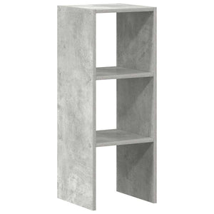 vidaXL Étagère à livres empilable gris béton 30x30x80 cm Bois d'ingénierie