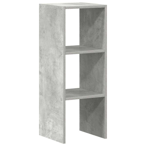 vidaXL Étagère à livres empilable gris béton 30x30x80 cm Bois d'ingénierie
