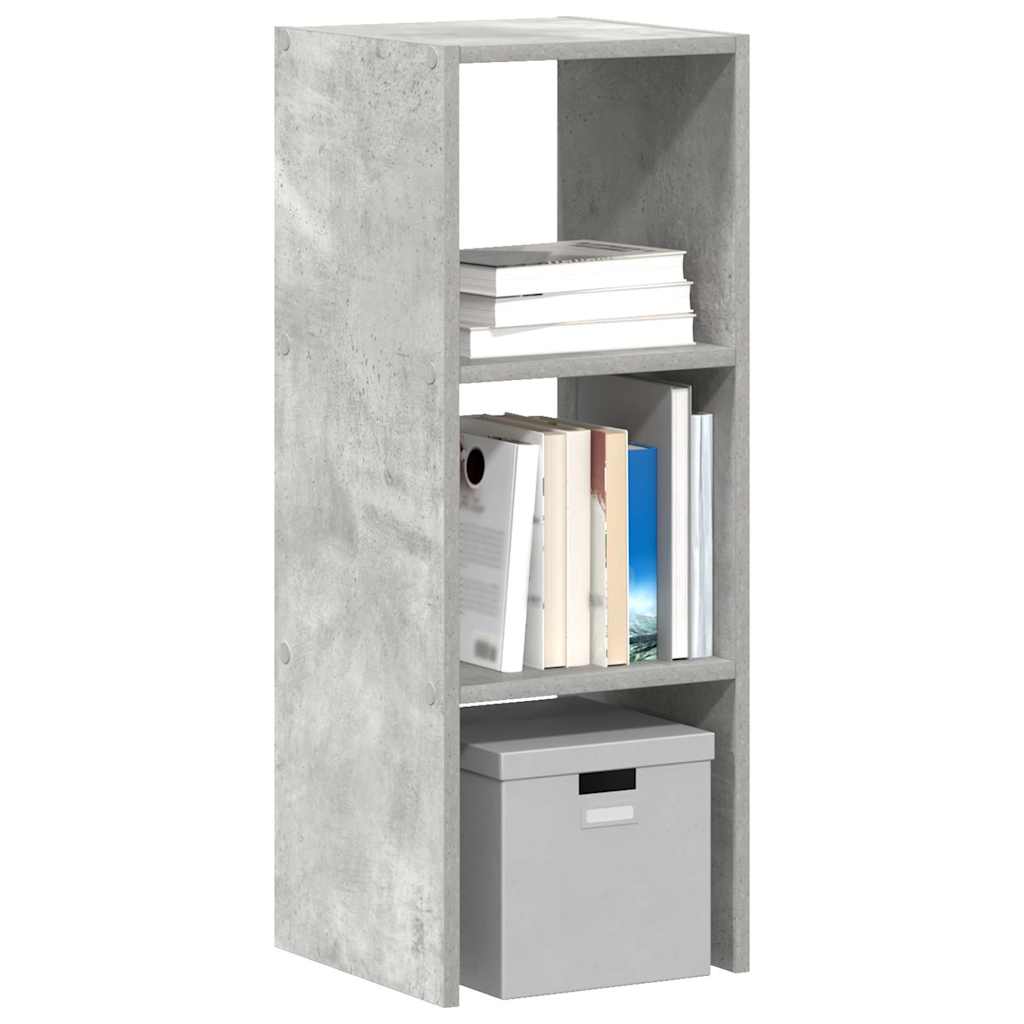 vidaXL Étagère à livres empilable gris béton 30x30x80 cm Bois d'ingénierie