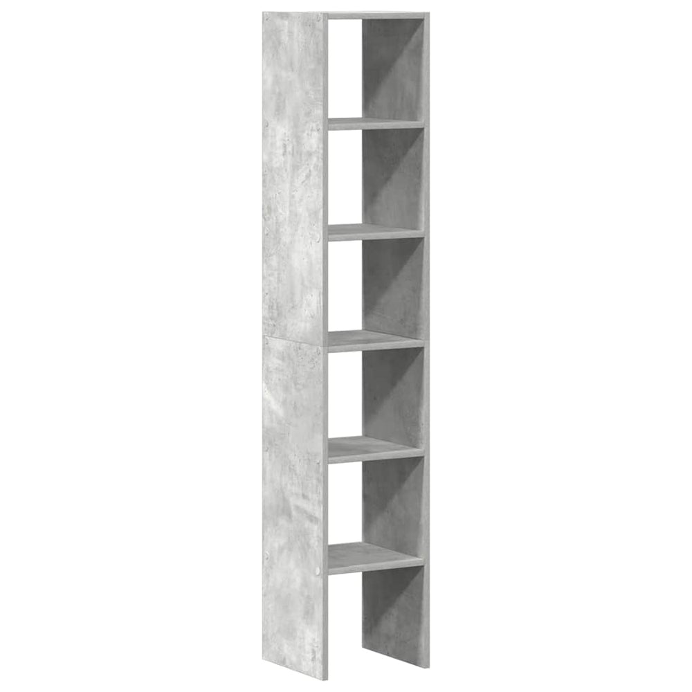 Stapelbare Bücherregale, 2er-Set, Betongrau