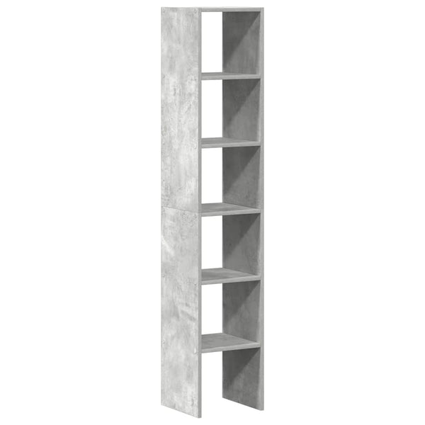 vidaXL Étagères à livres 2 pcs Empilables Gris béton 30x30x80 cm Bois d'ingénierie