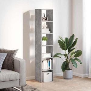 vidaXL Étagères à livres 2 pcs Empilables Gris béton 30x30x80 cm Bois d'ingénierie