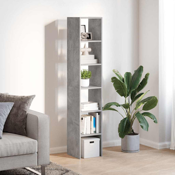 vidaXL Étagères à livres 2 pcs Empilables Gris béton 30x30x80 cm Bois d'ingénierie