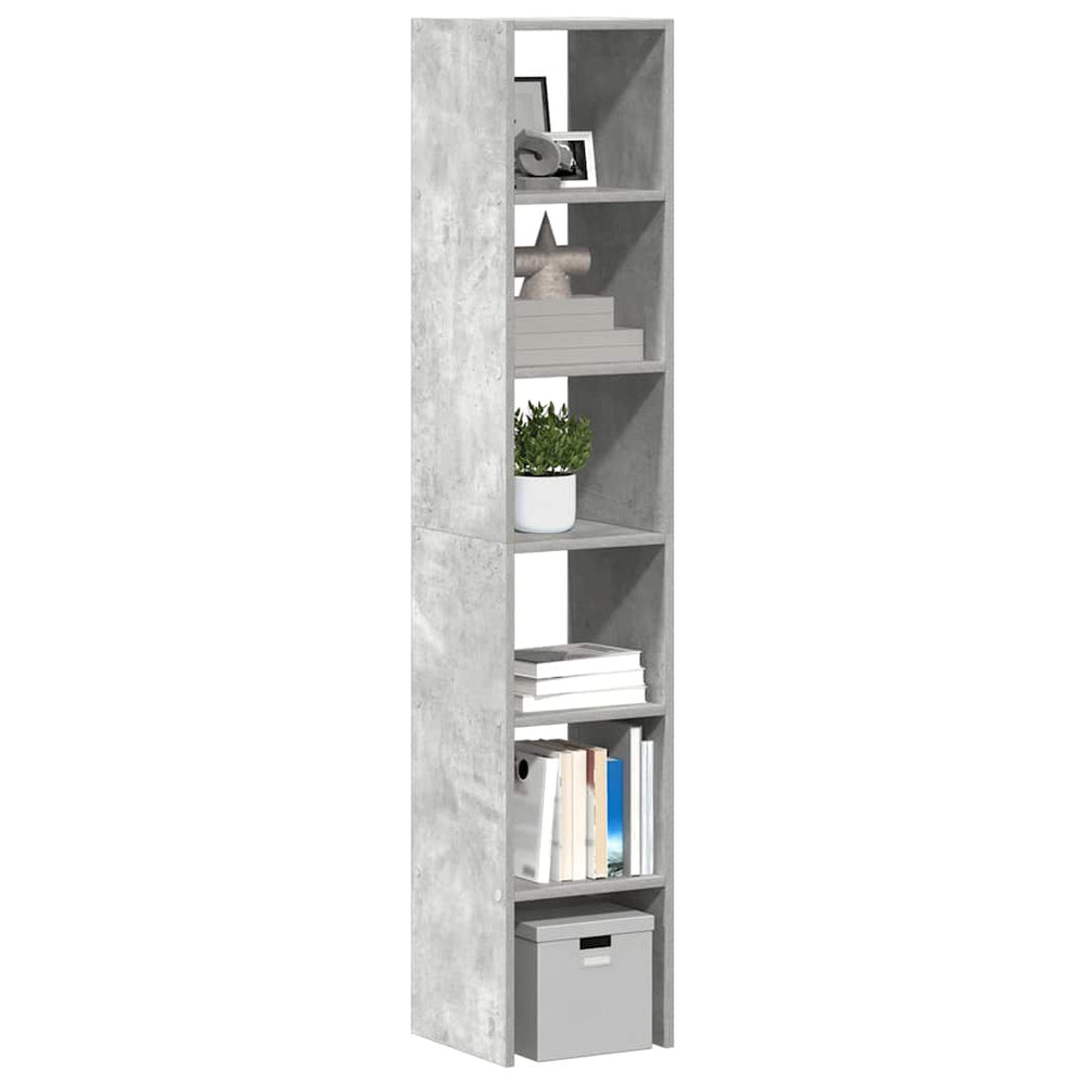Stapelbare Bücherregale, 2er-Set, Betongrau