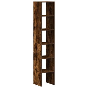 Bücherregale 2er-Set, stapelbar, Räuchereiche