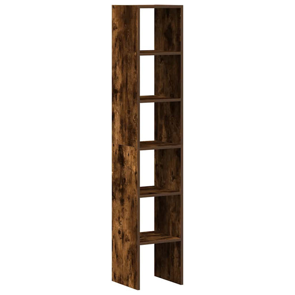 Bücherregale 2er-Set, stapelbar, Räuchereiche
