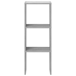 Stapelbares Bücherregal Grau Sonoma 30x30x80 cm
