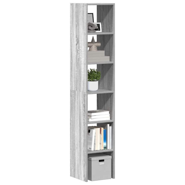 Stapelbare Bücherregale Grau Sonoma 2er Set