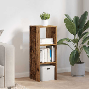 Stapelbares Bücherregal Altholz-Optik 30x80 cm