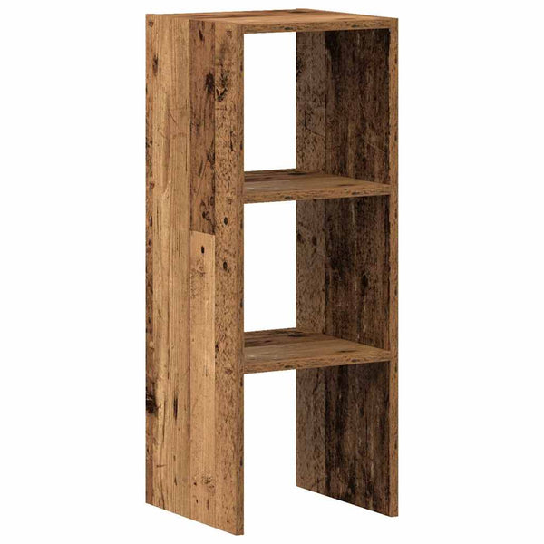 Stapelbares Bücherregal Altholz-Optik 30x80 cm