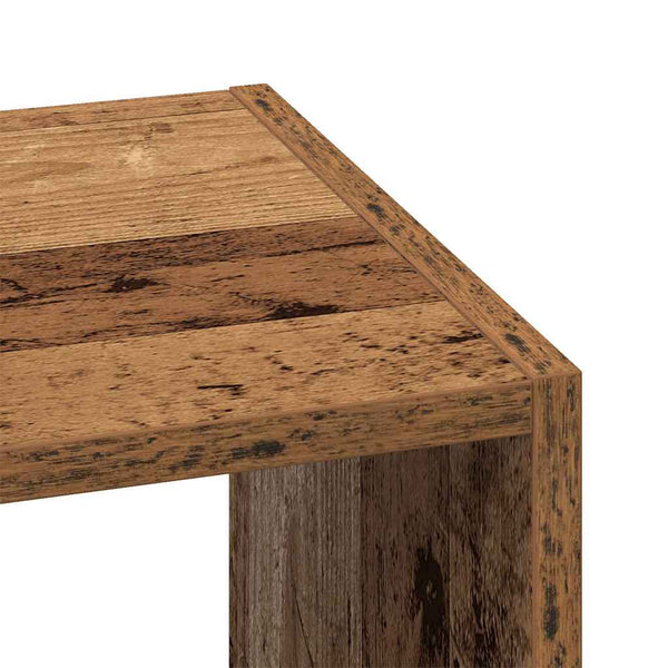 Stapelbares Bücherregal Altholz-Optik 30x80 cm