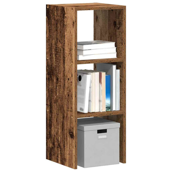 Stapelbares Bücherregal Altholz-Optik 30x80 cm