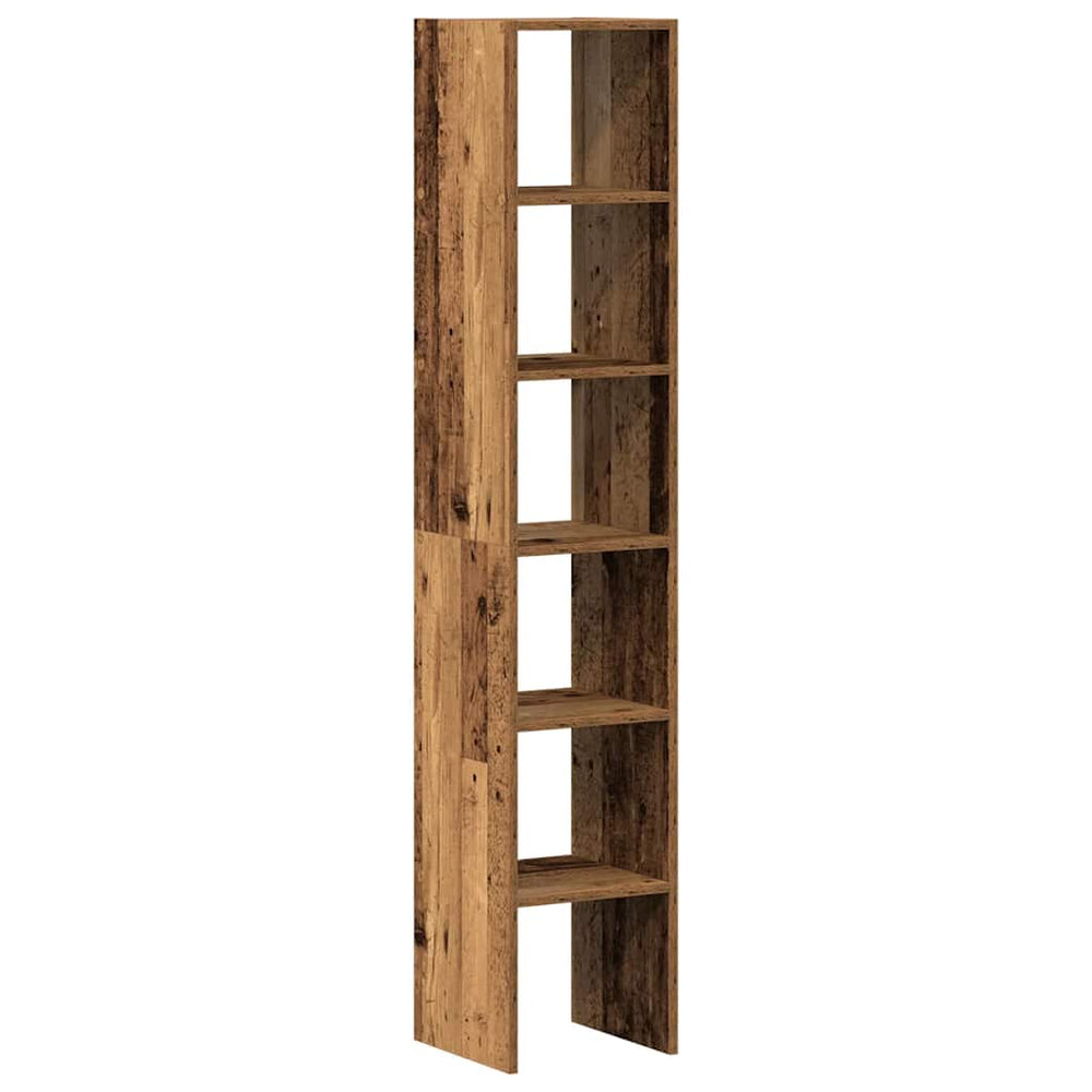 vidaXL Bookcases 2 pcs. Stackable Reclaimed Wood Look 30x30x80 cm