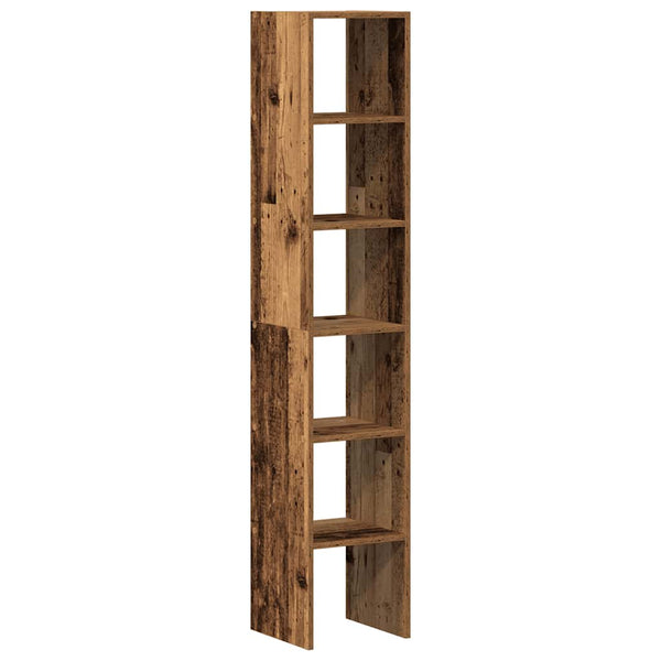 Stapelbare Bücherregale 2er Set Altholz-Optik
