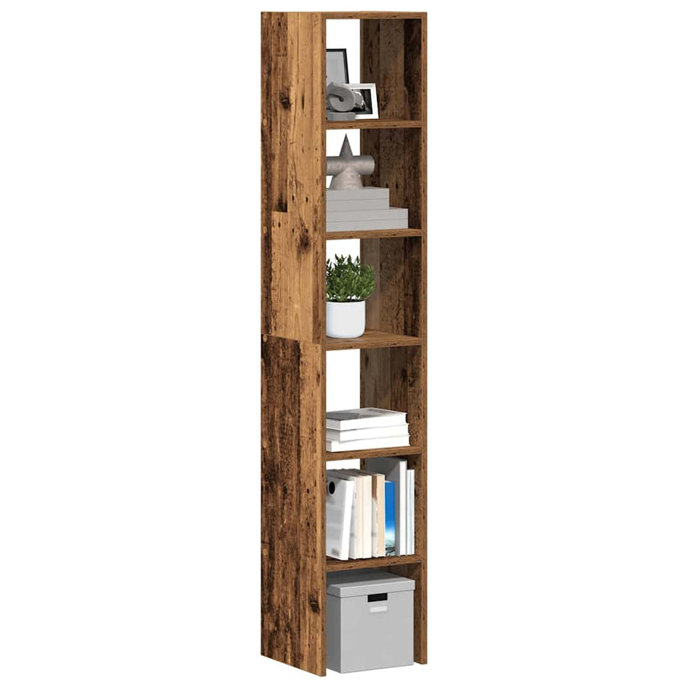vidaXL Bookcases 2 pcs. Stackable Reclaimed Wood Look 30x30x80 cm