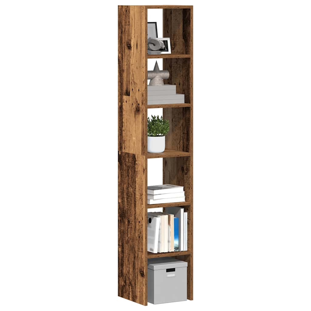 Stapelbare Bücherregale 2er Set Altholz-Optik