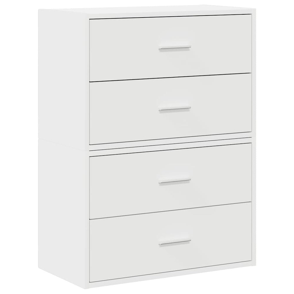 Schränke mit Schubladen, 2er Set, Weiß