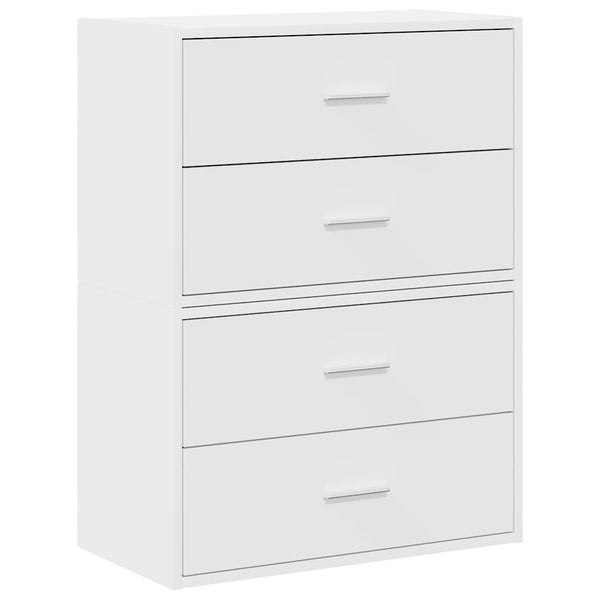 Schränke mit Schubladen, 2er Set, Weiß