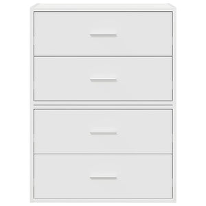 Schränke mit Schubladen, 2er Set, Weiß