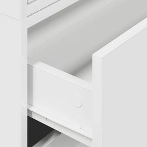 Schränke mit Schubladen, 2er Set, Weiß