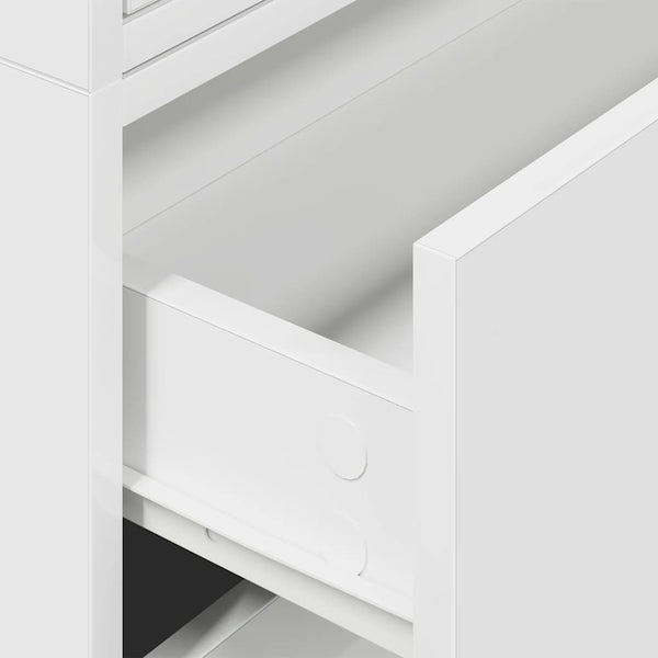 Schränke mit Schubladen, 2er Set, Weiß