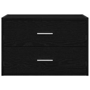 vidaXL Armoire avec 2 tiroirs Noir aspect chêne 60x31x40 cm