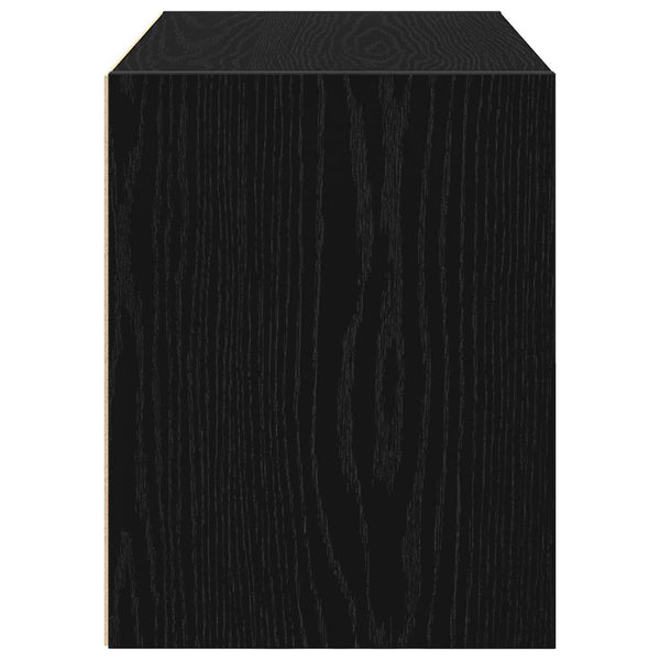 vidaXL Armoire avec 2 tiroirs Noir aspect chêne 60x31x40 cm
