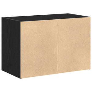 vidaXL Armoire avec 2 tiroirs Noir aspect chêne 60x31x40 cm