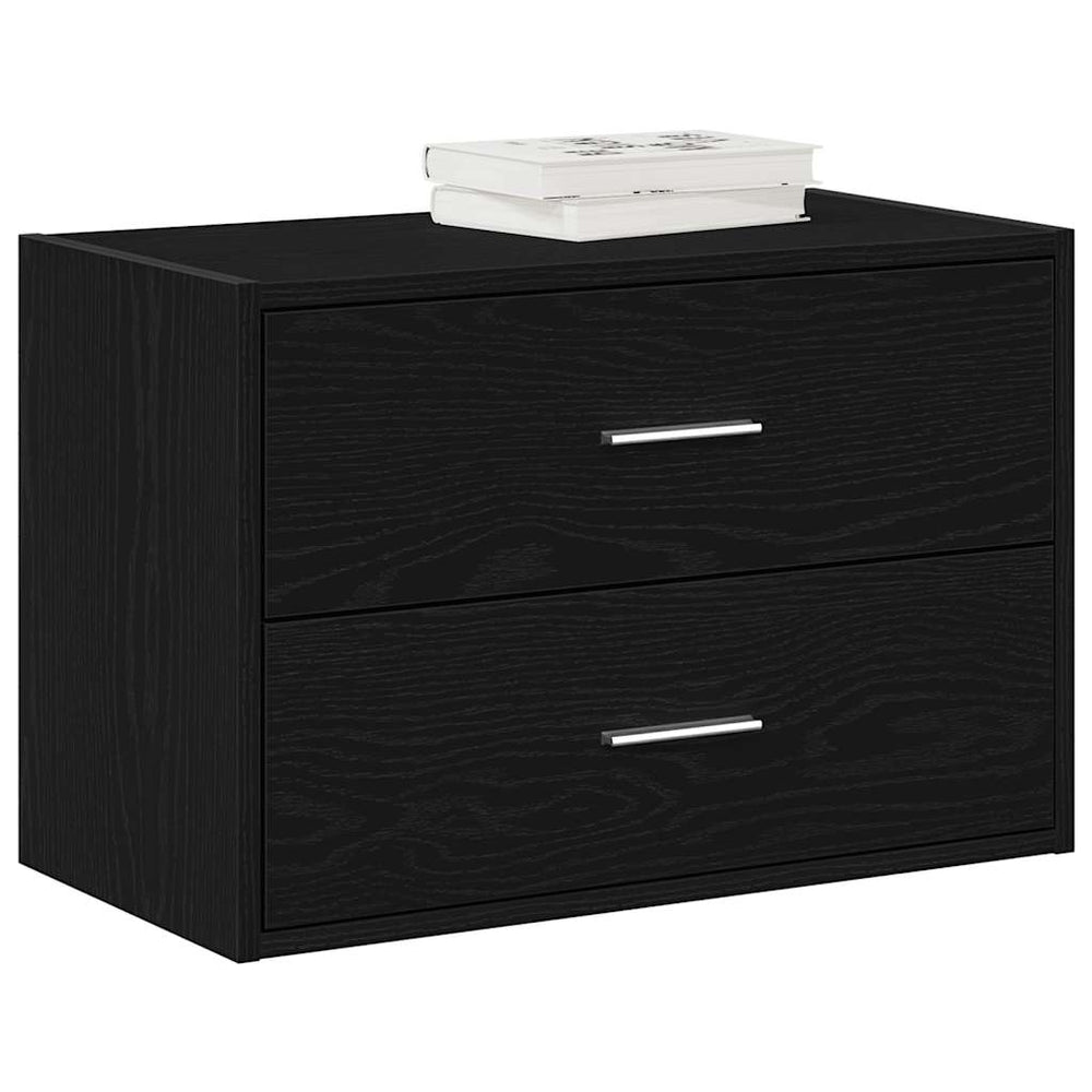 Schrank mit 2 Schubladen, Schwarz Eichen-Optik