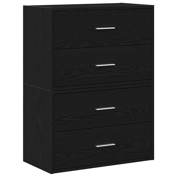 Schränke mit Schubladen, 2er Set, Eichen-Optik