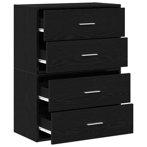 Schränke mit Schubladen, 2er Set, Eichen-Optik