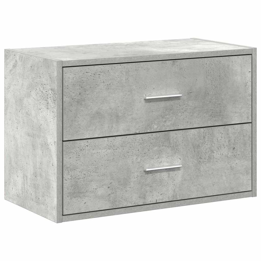 Schrank Betongrau mit 2 Schubladen