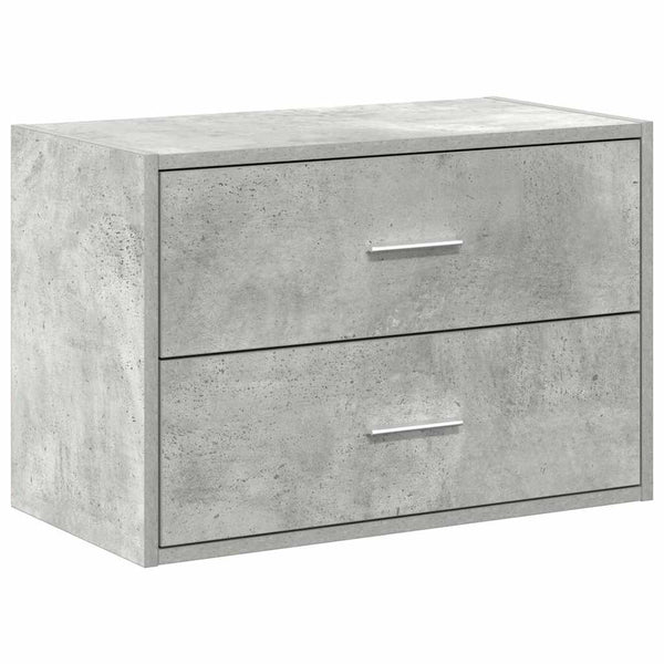 Schrank Betongrau mit 2 Schubladen