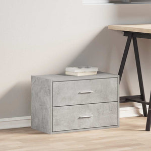 Schrank Betongrau mit 2 Schubladen
