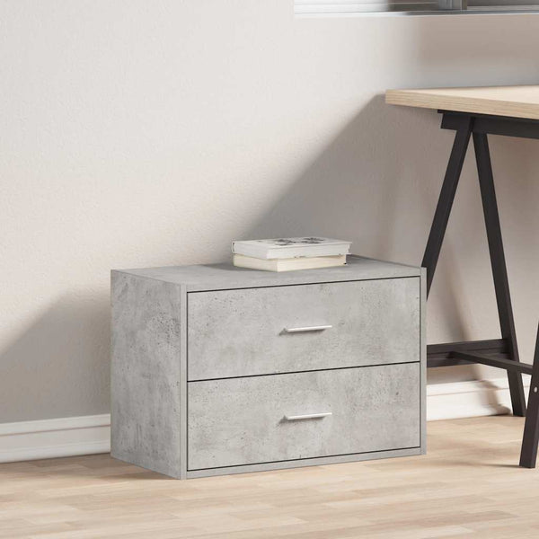 Schrank Betongrau mit 2 Schubladen