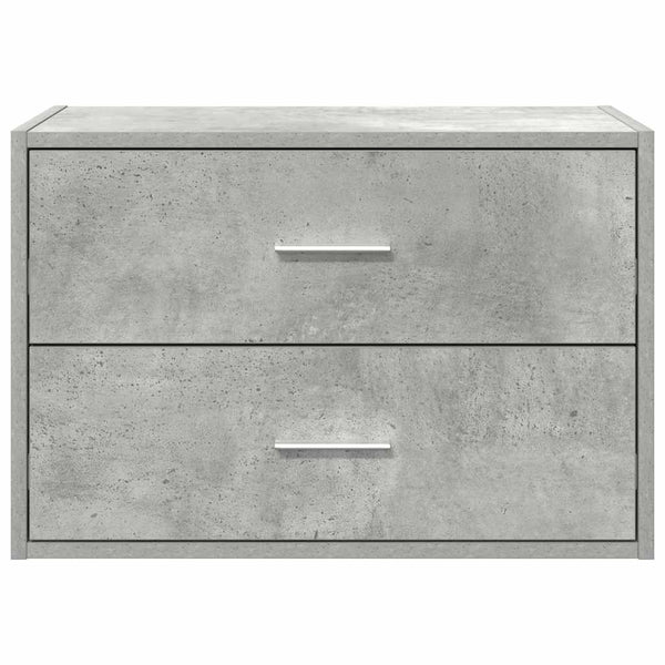 Schrank Betongrau mit 2 Schubladen