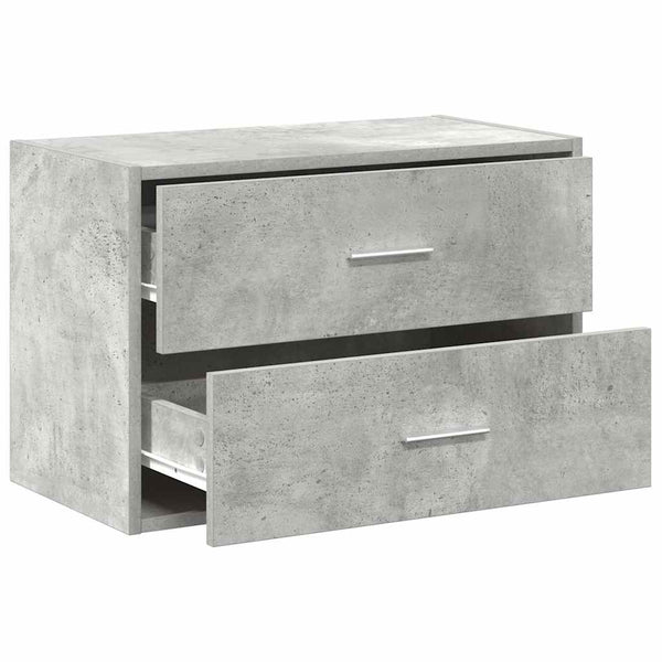 Schrank Betongrau mit 2 Schubladen