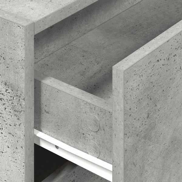 Schrank Betongrau mit 2 Schubladen