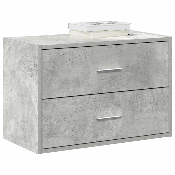 Schrank Betongrau mit 2 Schubladen