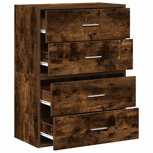 Schränke mit Schubladen, 2er Set, Räuchereiche
