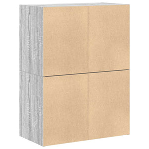 Schränke mit Schubladen, 2er Set, Grau Sonoma